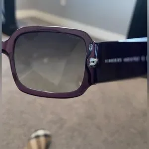 Checkered Sunglasses with Purple Case Burberry | Accessories | Burberry Purple Sunglasses With  main image 3